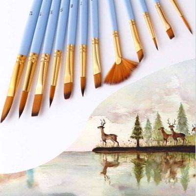 Blue Painting Brushes