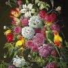 Parrot in Roses paint by numbers