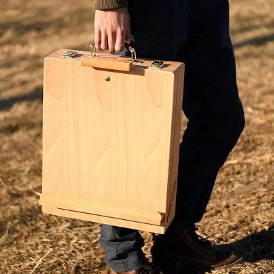 Portable Wooden tabletop easel for painting