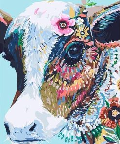 Abstract Cow - DIY Paint By Numbers - Numeral Paint