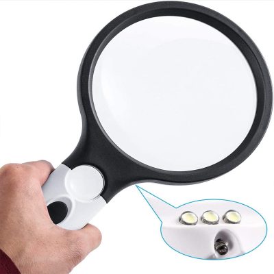 magnifying glass with light