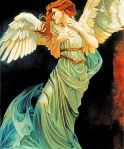 Angel Beautiful Lady paint by numbers