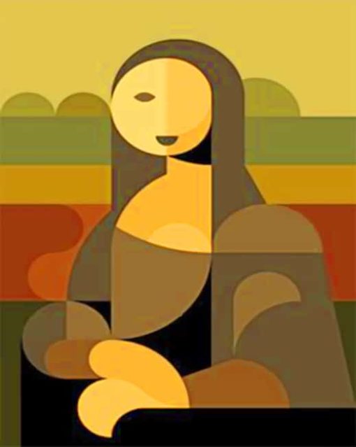 Abstract Mona Lisa paint by numbers