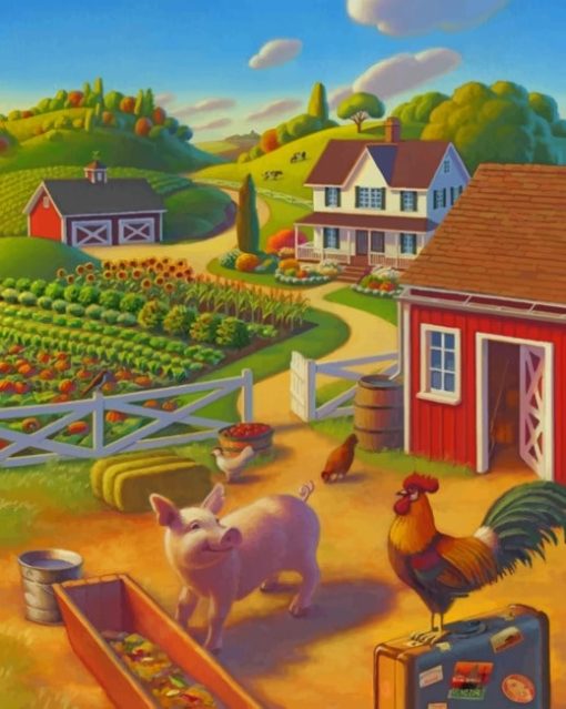 Beautiful Farm paint by numbers