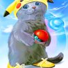 Grey Cat Pokemon paint by numbers