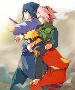 Naruto Sasuke And Sakura paint by numbers