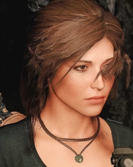 Rise Of The Tomb Raider Lara Croft paint by numbers