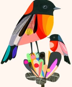 Colorful Birds paint by numbers