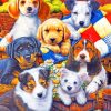 Dogs Family Paint by numbers