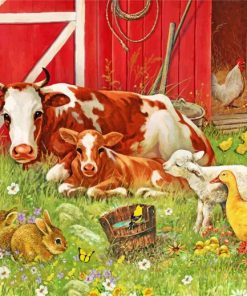 Farm Animals Paint by numbers