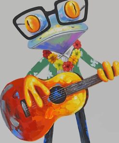 Guitarist Frog paint by numbers