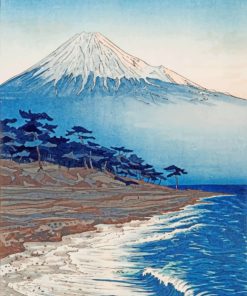 Mount Fuji Seascape paint by numbers