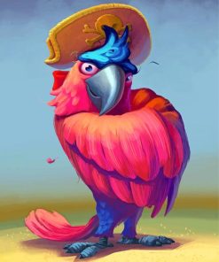 Pirate Macaw Paint by numbers