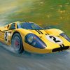 Yellow ford gt40 paint by number