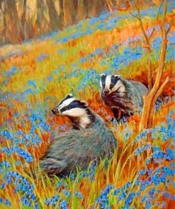 cute-badgers-paint-by-number