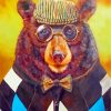 Bear With Glasses Paint by numbers