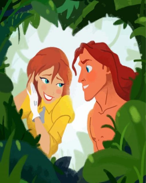 Tarzan Cartoon Paint by numbers