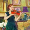 Vintage Violinist Girl Paint by numbers