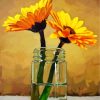 Sunflowers In Glass Paint by numbers