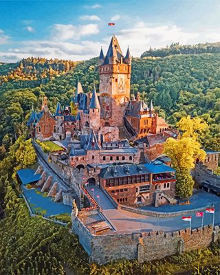 germany-aesthetic-Cochem-Castle-paint-by-numbers