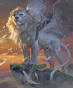 white-lion-with-wings-paint-by-numbers