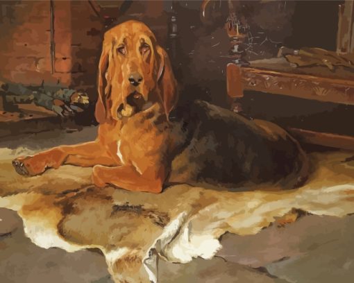 Bloodhound Dog Paint by numbers