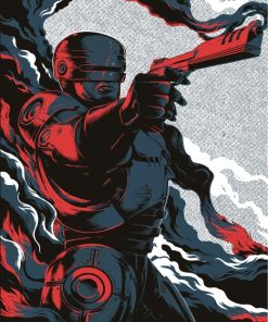 Robocop Illustration Poster Paint by numbers