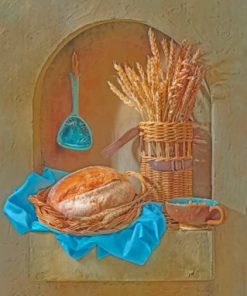 Aesthetic Bread Still Life Paint by numbers