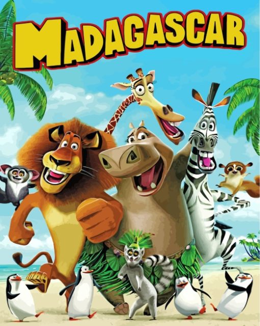 Madagascar Movie Paint by numbers