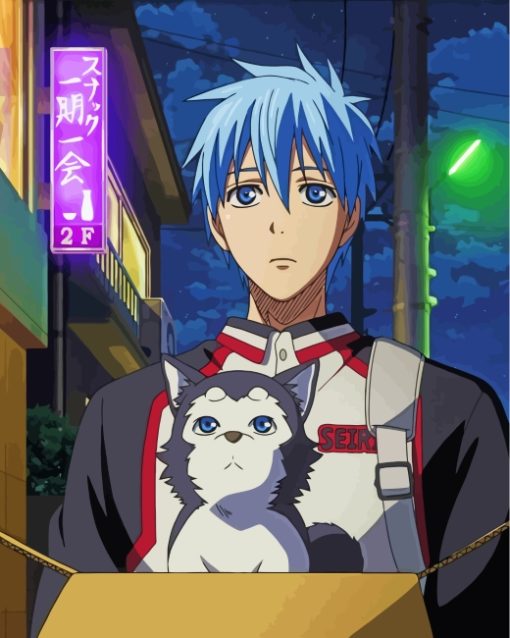 Tetsuya Kuroko And His Dog Paint by numbers