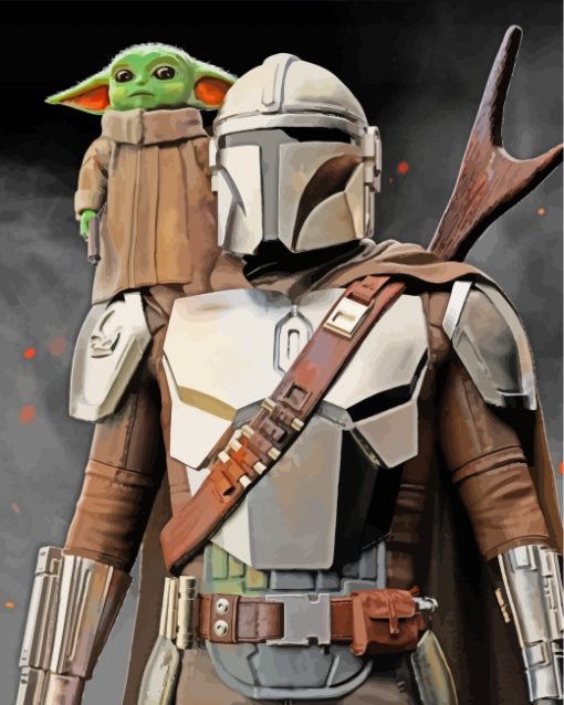 Baby Yoda Mandalorian Movie paint by numbers