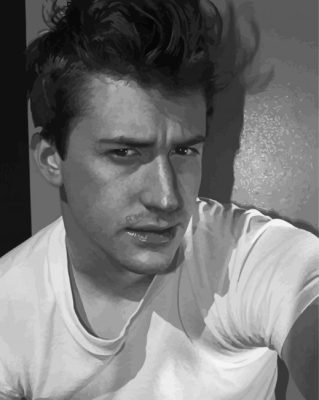 Black And White Joseph Mazzello Paint By Numbers