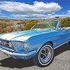 Blue 1967 Ford Mustang Convertible Paint By Numbers