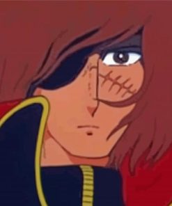 Captain Harlock Character Face Paint By Numbers