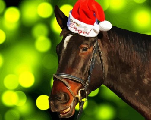 Christmas Horse Paint By Numbers