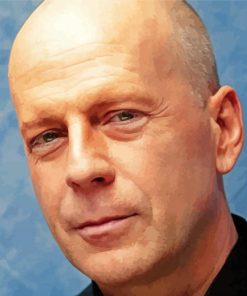 Close Up Bruce Willis Actor Paint By Numbers