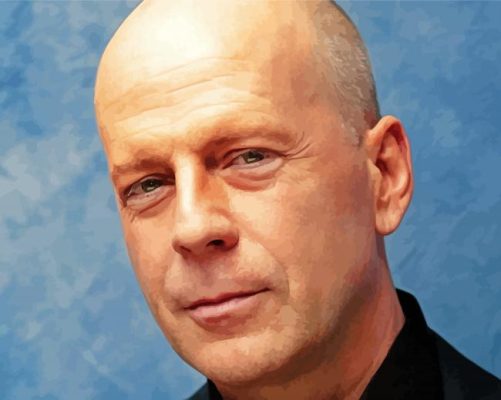 Close Up Bruce Willis Actor Paint By Numbers