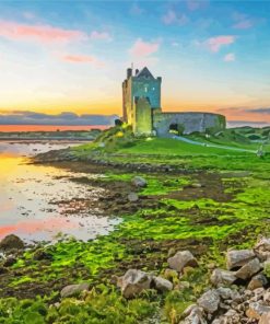 Dunguaire Castle Sunset Paint By Numbers