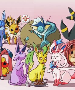 Eeveelution Tea Party Paint By Numbers