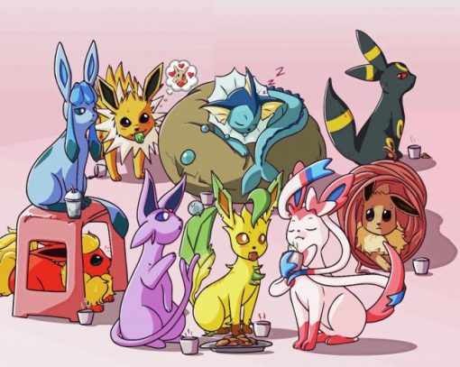 Eeveelution Tea Party Paint By Numbers