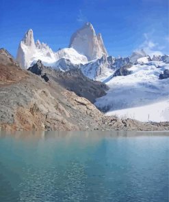 Fitz Roy Mountain Lake Paint By Numbers