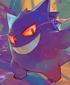 Gengar Pokemon Paint By Numbers