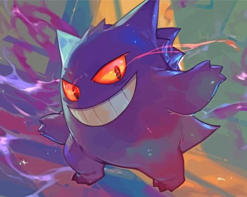 Gengar Pokemon Paint By Numbers