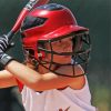 Girl Playing Softball Paint By Numbers