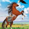 Indian Horse With Eagle Paint By Numbers