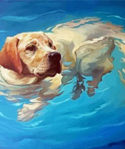 Labrador Dog Swimming Paint By Numbers