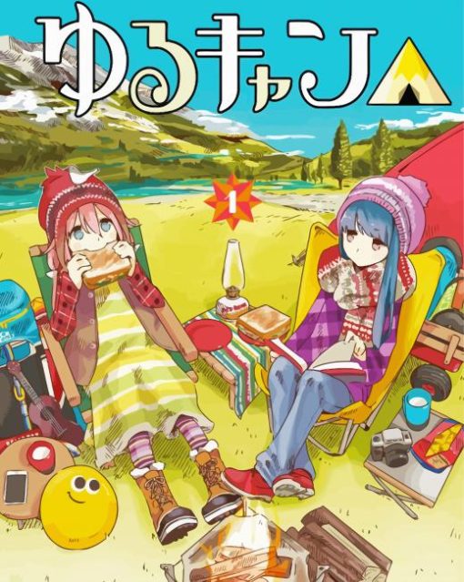 Laid Back Camp Anime Poster Paint By Numbers