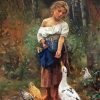 Little Girl With Ducks Paint By Numbers