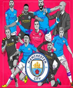 Manchester City Players Art Paint By Numbers