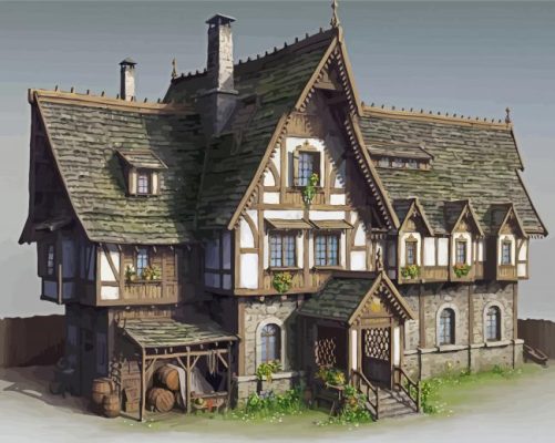 Medieval Inn Paint By Numbers